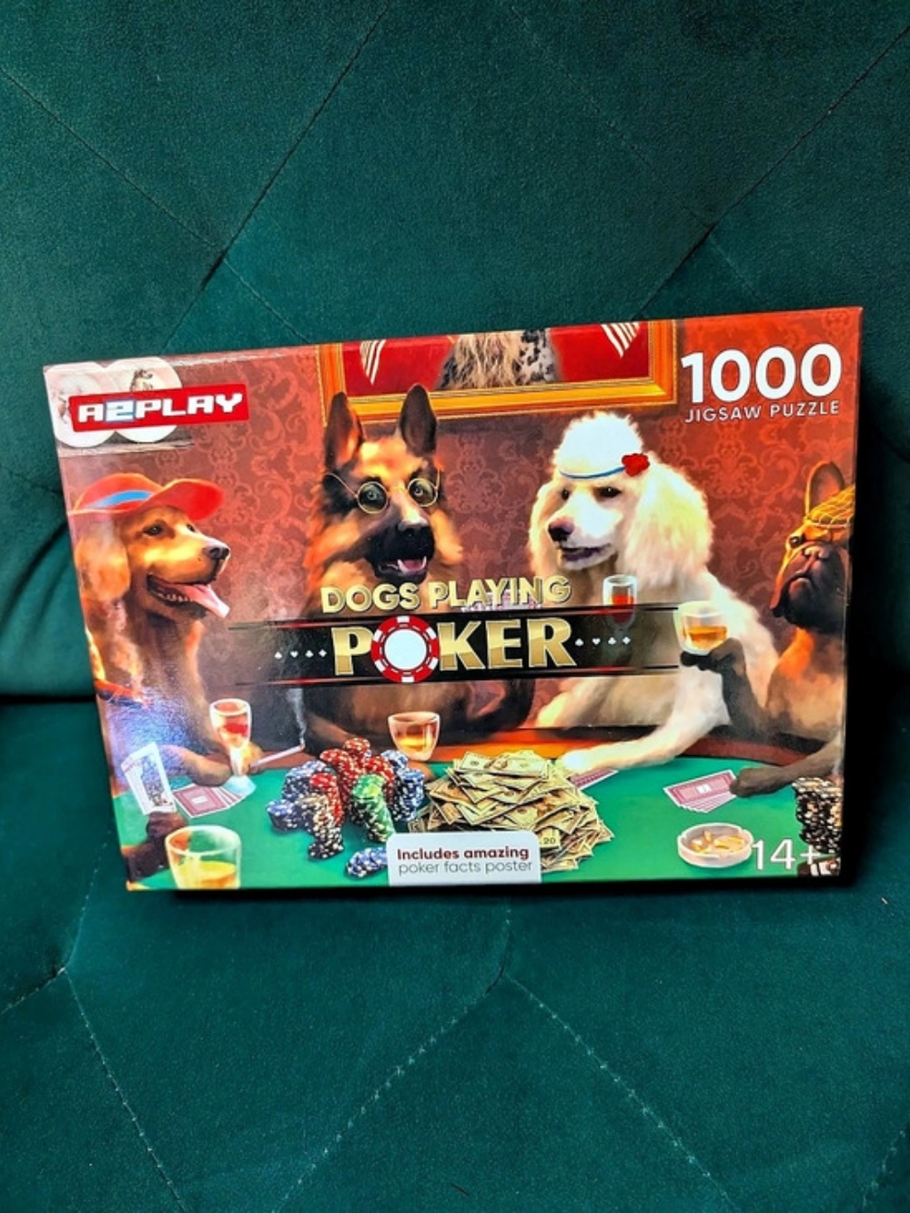 🧩 RePlay Dogs Playing Poker 1000-Piece Jigsaw Puzzle ALL PIECES PRESENT